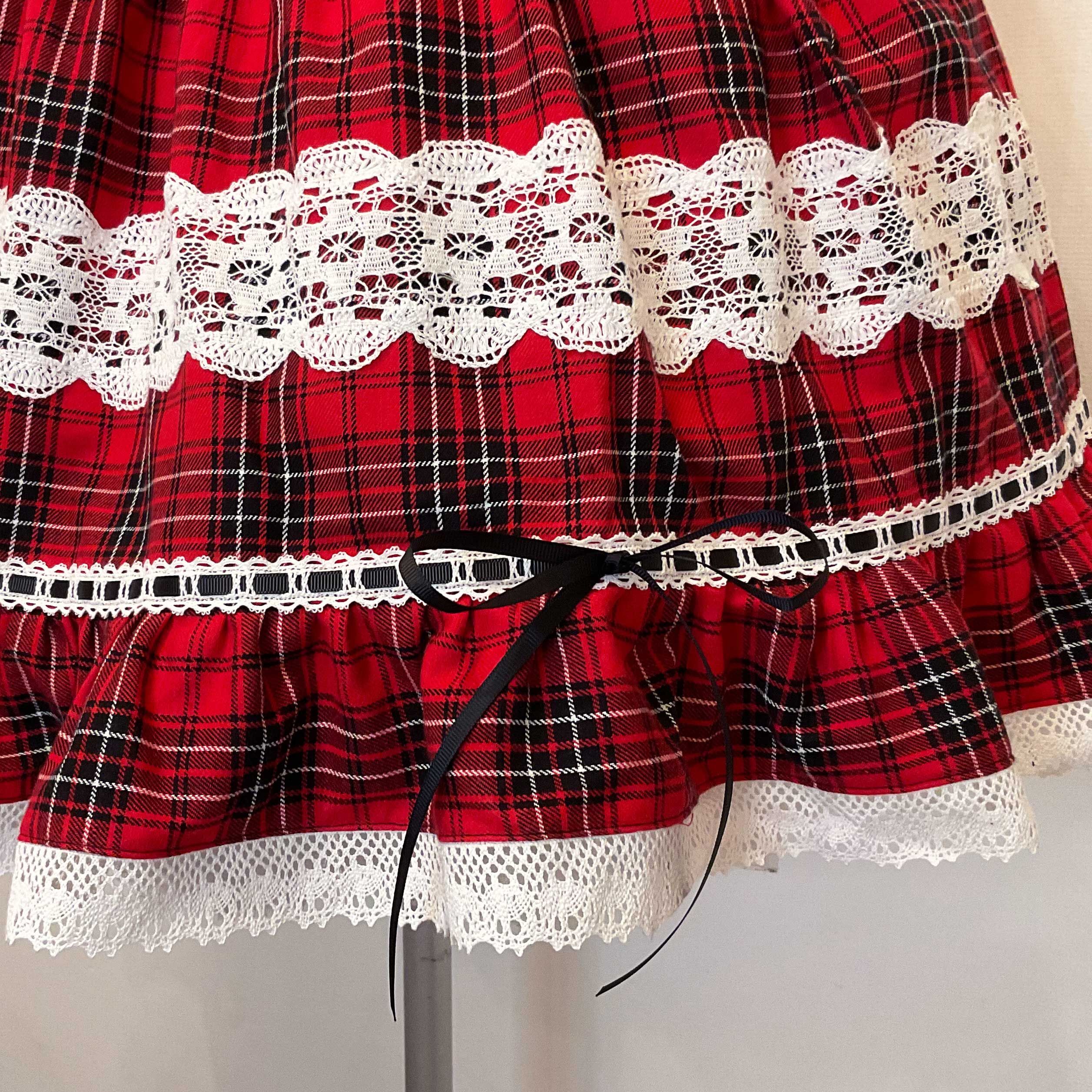 Moonrise Theater ~ Tartan Check Tiered Skirt by Indie Brand