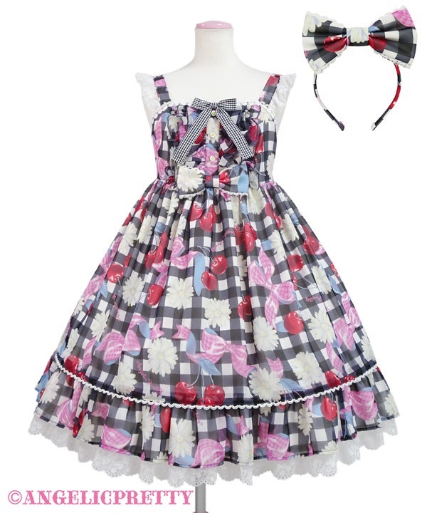 Sweet Cherry Margaret JSK Set (2022) by Angelic Pretty