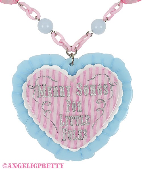 MELODY TOYS Heart Necklace (2020) by Angelic Pretty