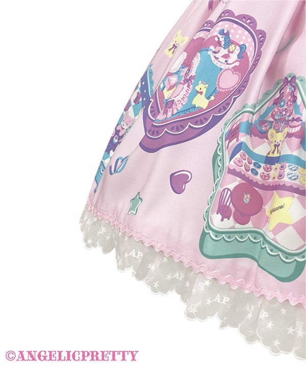 Compact Toys Skirt With Bib by Angelic Pretty