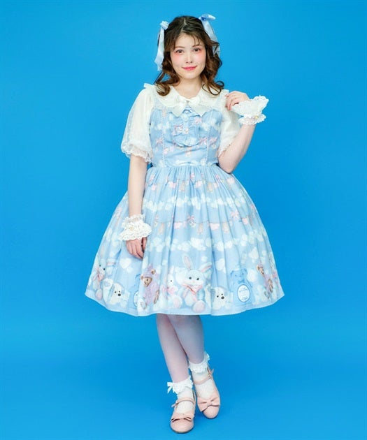 axes famme kawaii ランドリー柄JSK リボン Kawaii ~ Laundry Pattern JSK by Axes Femme