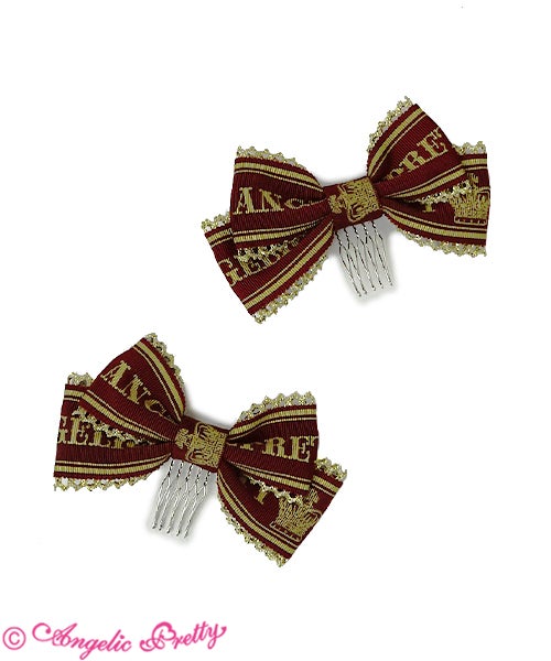 Crown Logo Ribbon Comb (2019 2nd Release) by Angelic Pretty