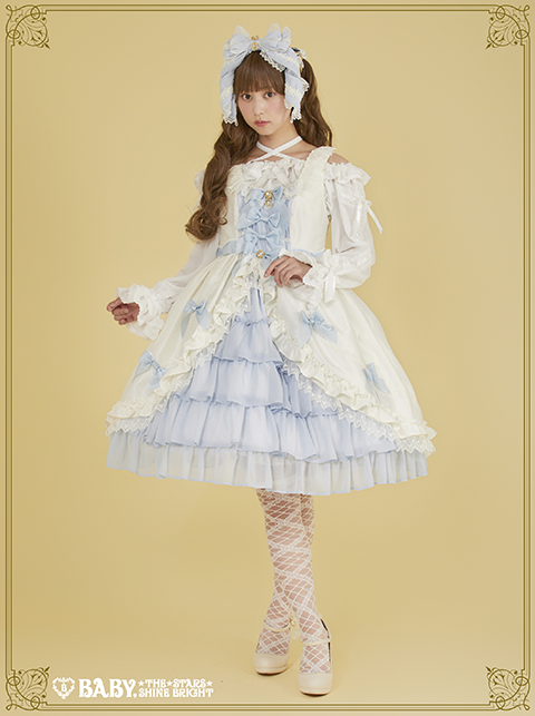 BABY THE STARS Princess Manonジャンパースカート 白 Princess Manon JSK by Baby, the Stars Shine Bright
