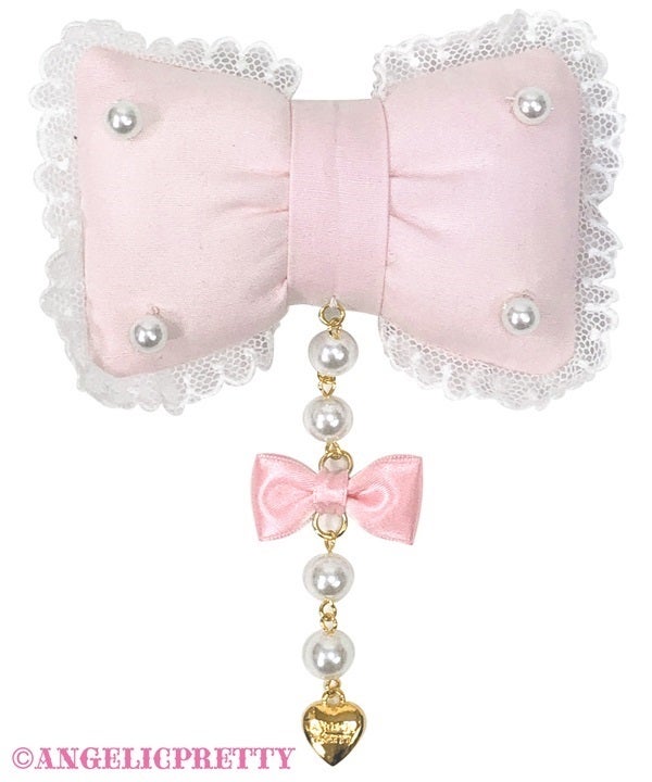 DreamyぷくぷくHeartクリップSet 濃ピンク Dreamy Pukupuku Bow Clip Set by Angelic Pretty