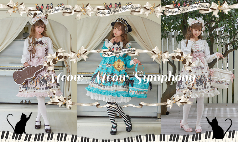 Meow Meow Symphony Lace up JSK by Baby, the Stars Shine Bright