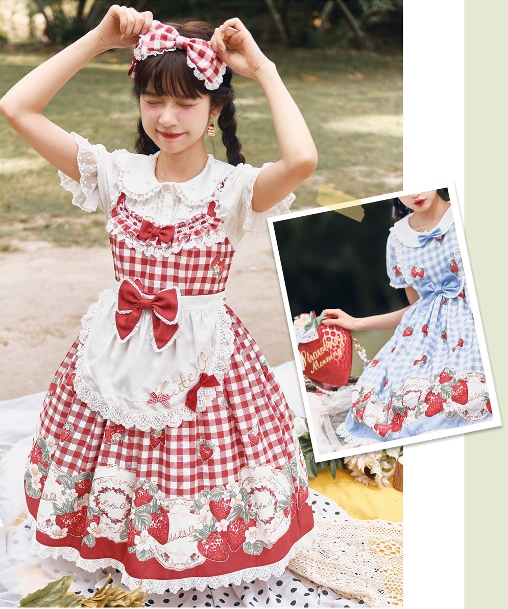 Cute.Q - Little Dolly's Little Strawberry JSK by Chinese Indie Brand