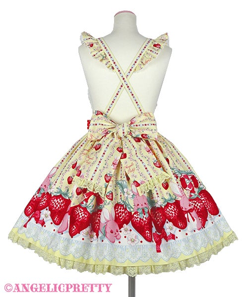 MTO] Little Bunny Strawberry Apron Style Skirt (2021 2nd Release