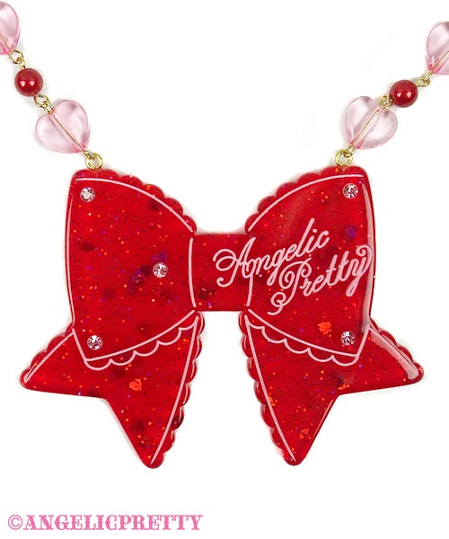 Glitter Ribbon Necklace by Angelic Pretty