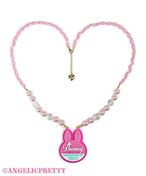 Bunny Tag Necklace by Angelic Pretty