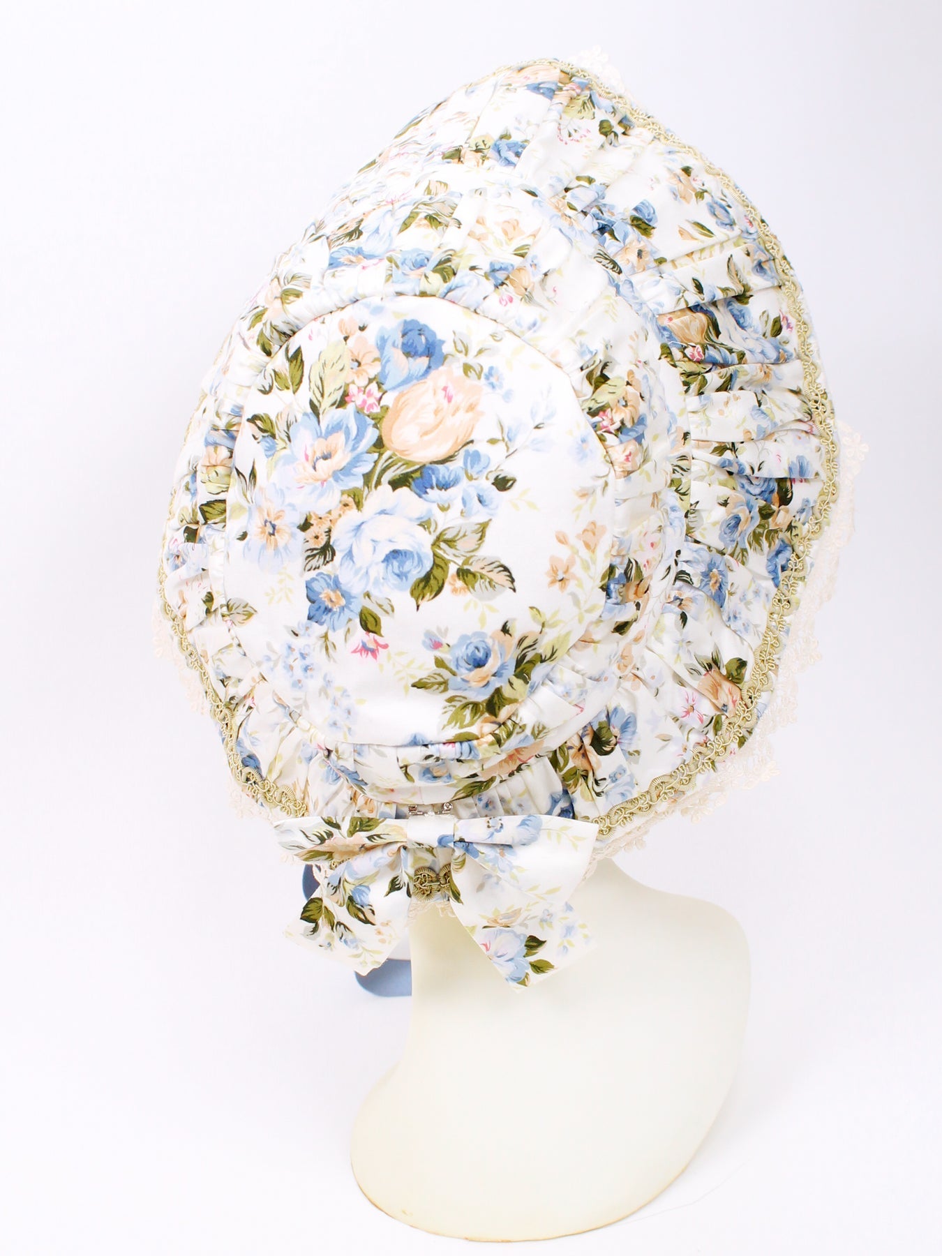 Rococo Bouquet Print Doll Hat by Victorian Maiden