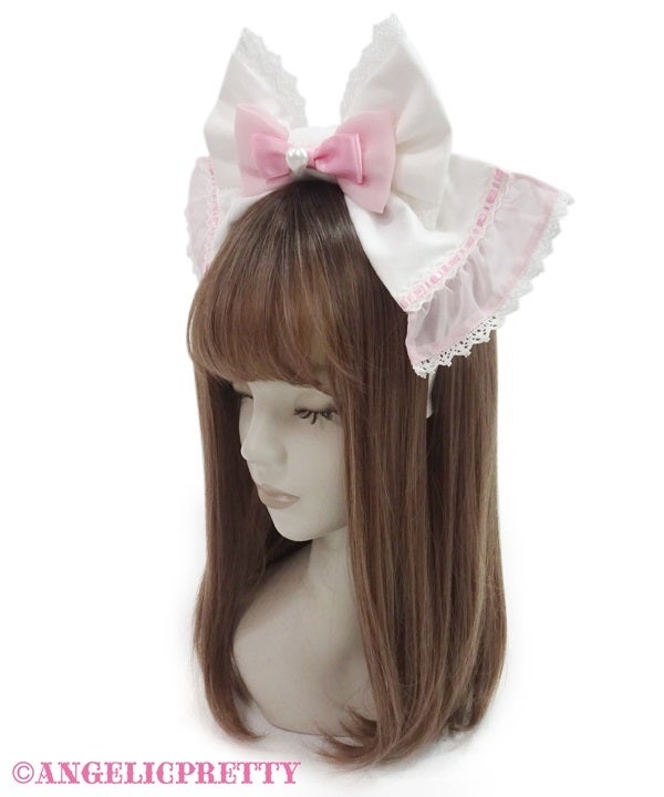 Powder Heart Head Bow by Angelic Pretty