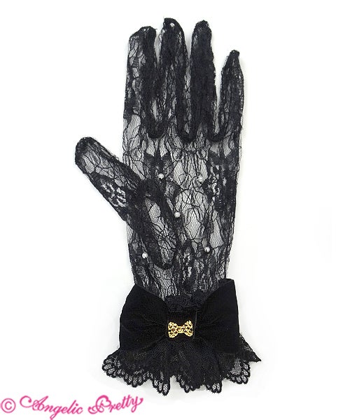 Angelic Pretty チュールレース手袋 Bell Ribbon Lace Gloves by Angelic Pretty