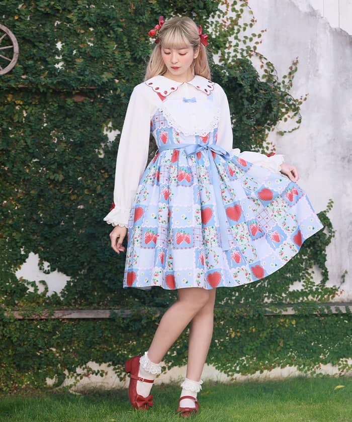 axes femme kawaii ハピネスベリージャンスカ サックス Kawaii ~ Happiness Berry JSK by Axes Femme