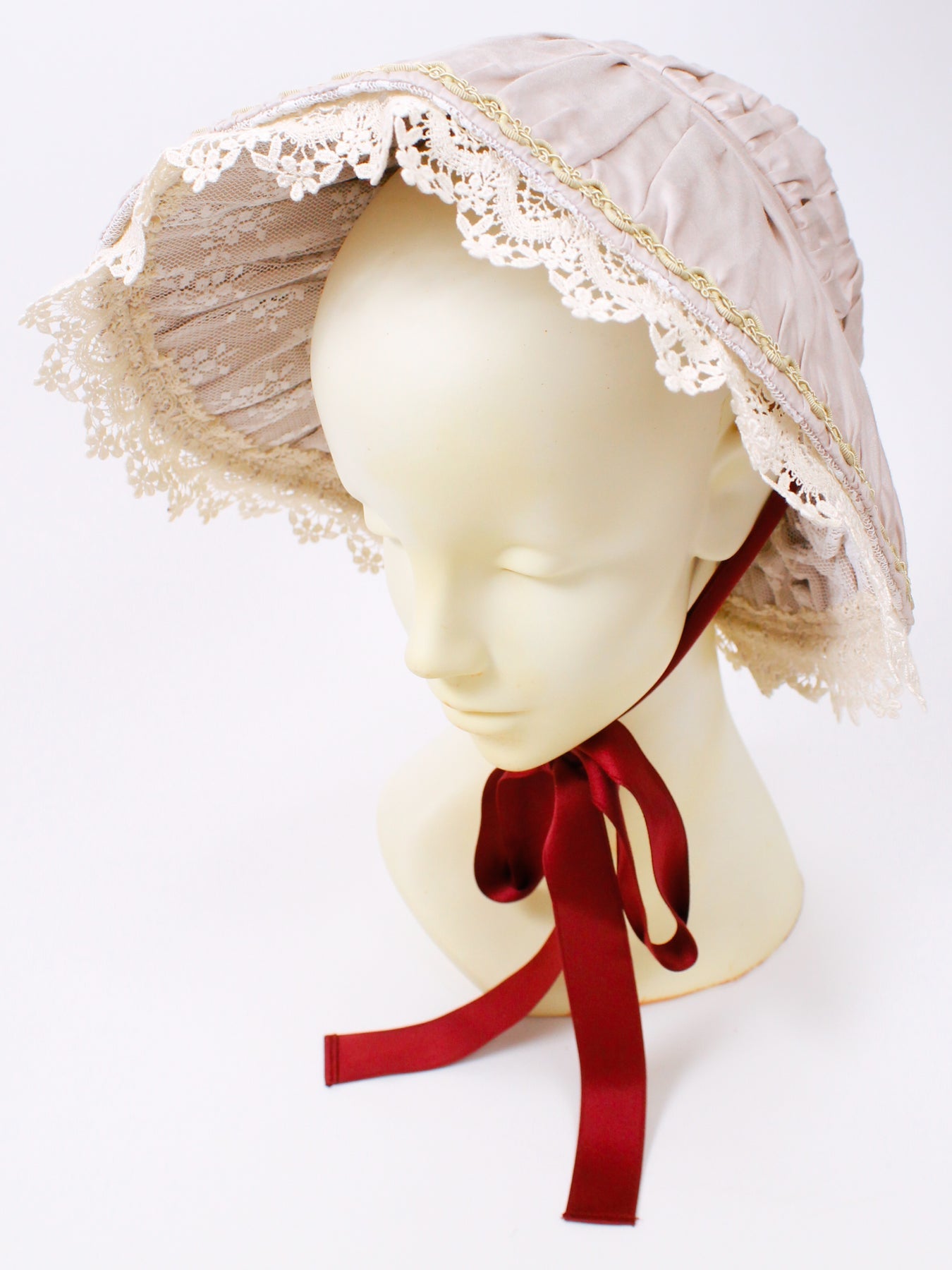 Rococo Bouquet Print Doll Hat by Victorian Maiden