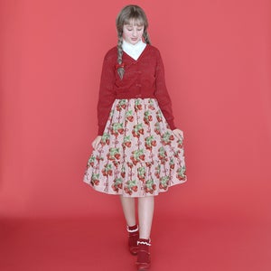 Strawberry Ribbon Tree Skirt by Emily Temple Cute