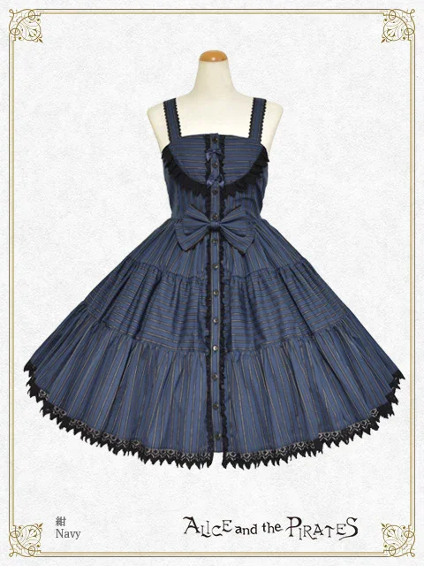 Dobby Stripe Tiered JSK by Alice and the Pirates