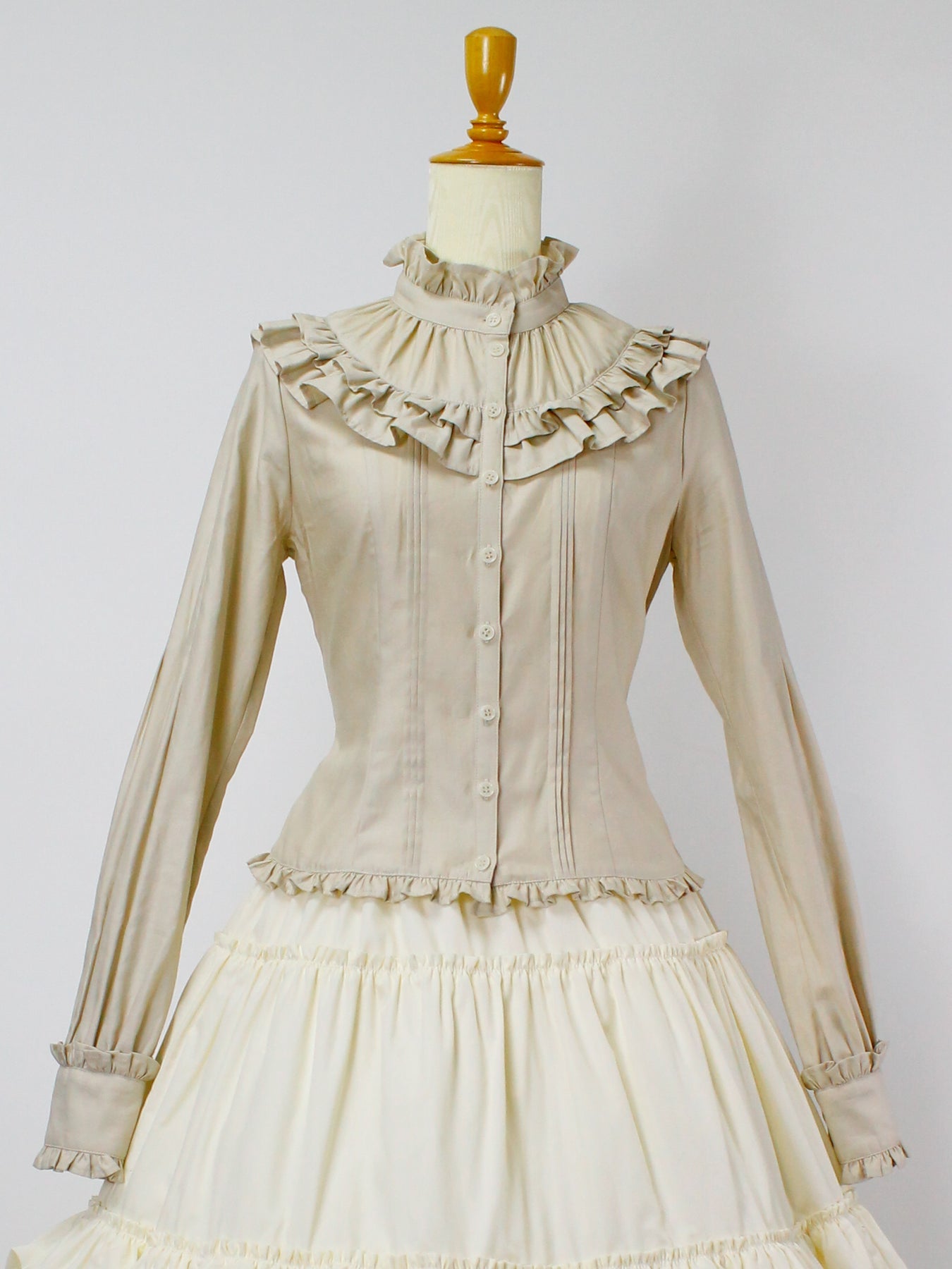 Noble Satin Pintuck Blouse by Victorian Maiden