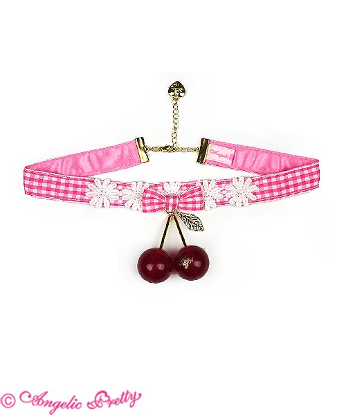 cherie chien様ご確認用♥オーダー品 Gingham Cherry Choker by