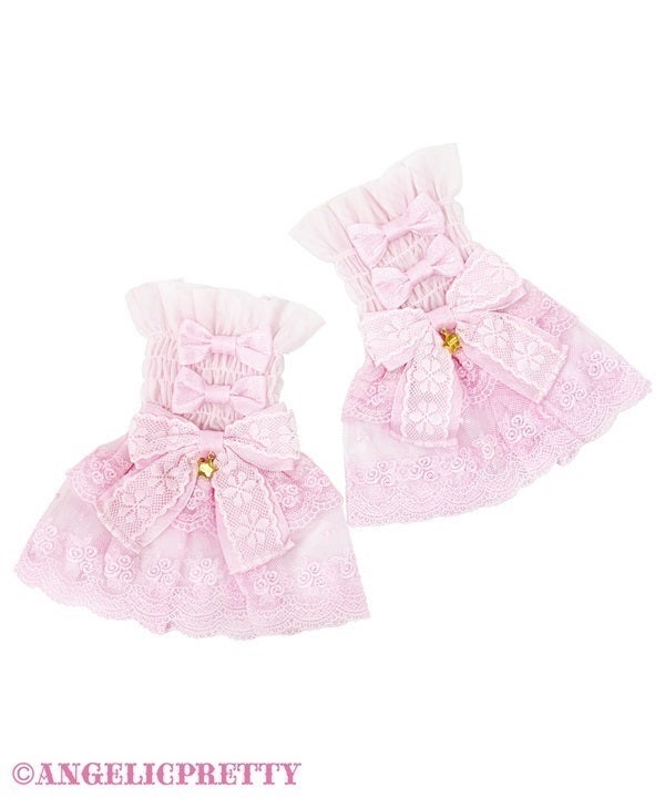 Angelic Pretty リボンコーム お袖とめ ピンクサックス セット Into a Dream Wrist Cuffs by Angelic Pretty