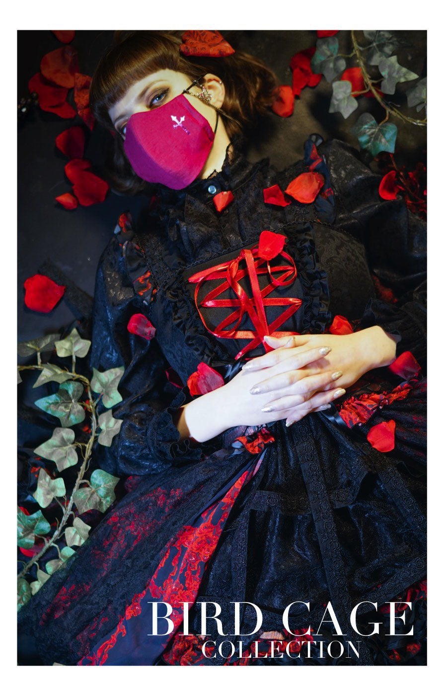 Bloody Rose Bird Cage JSK by h.NAOTO