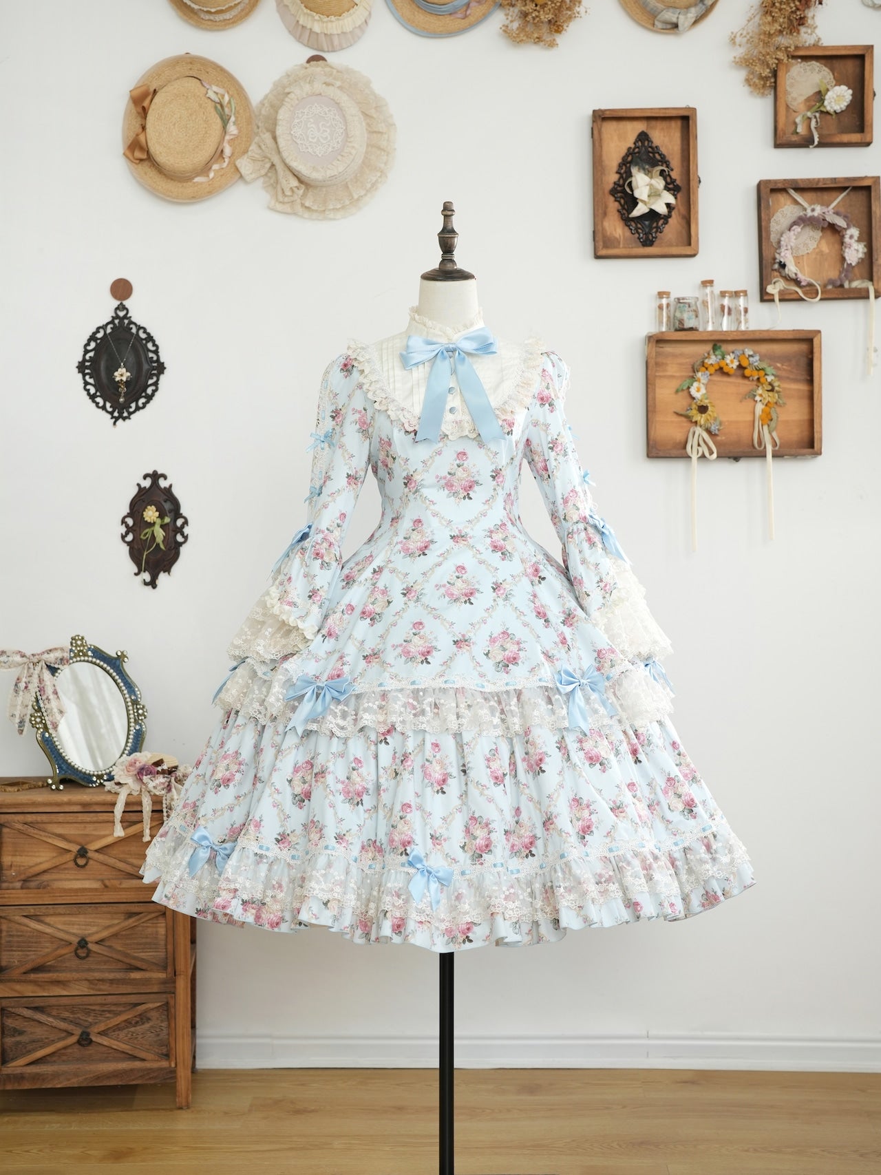 Hoshibako Works ~ Florence Bouquet Round Yoke OP by Chinese Indie