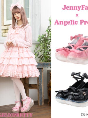 JennyFax × Angelic Pretty Tea Party Moon Shoes by Angelic Pretty