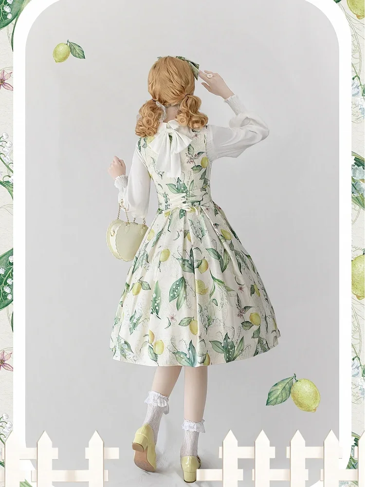 新品 Forest Wardrobe JSK ひまわり柄 海外ロリータ Forest Wardrobe - Forest Basket 2.0 JSK by Chinese Indie Brand