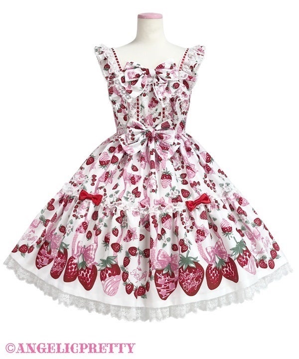 ベリーちゃんJSK Angelic Pretty いちご　ギンガム Dress-up Berry JSK by Angelic Pretty