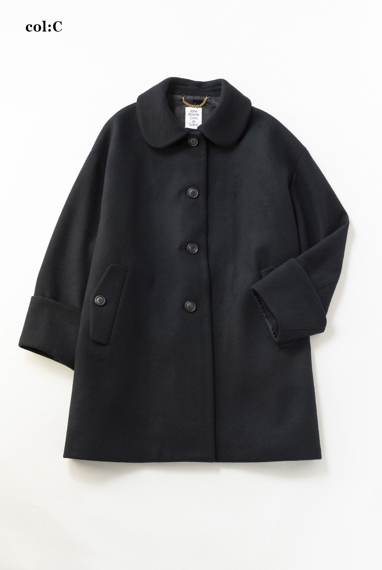 Lamb Melton Round Collar Coat by Jane Marple