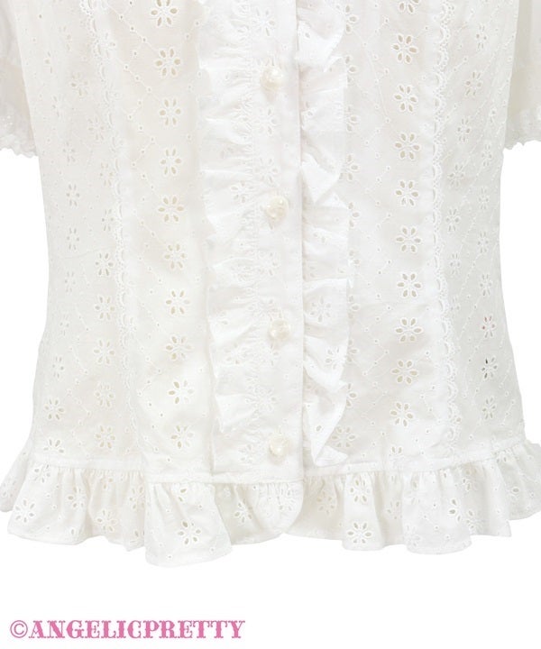 Cotton Garden Lace Sailor Blouse by Angelic Pretty