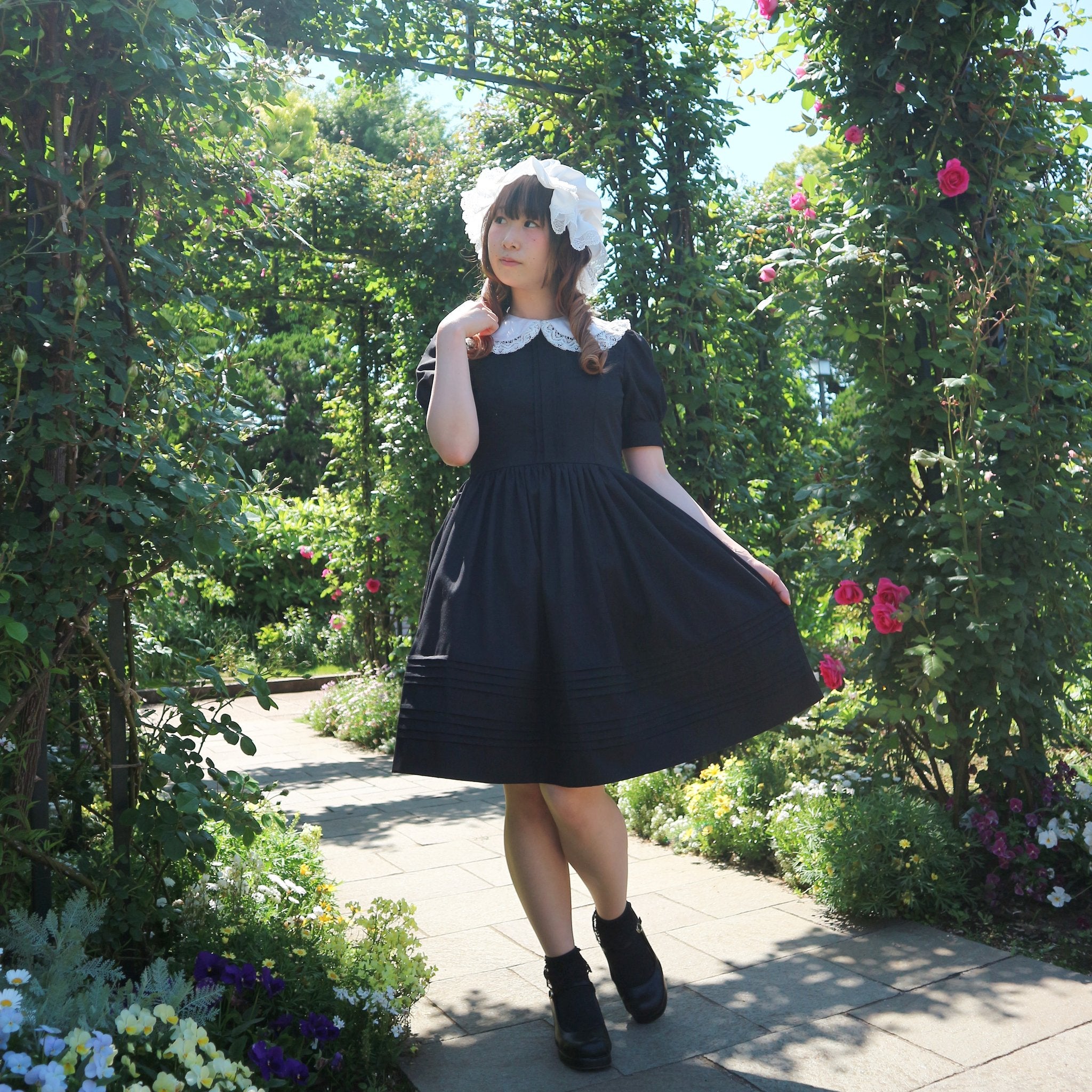 Moonrise Theater ~ Pintuck Short Sleeve OP by Indie Brand