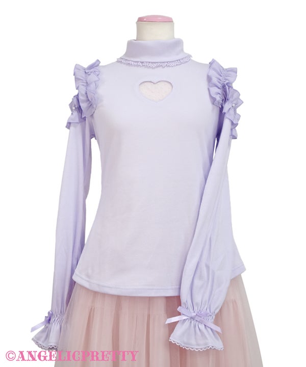Lacy Heart Turtleneck Cutsew (2023) by Angelic Pretty
