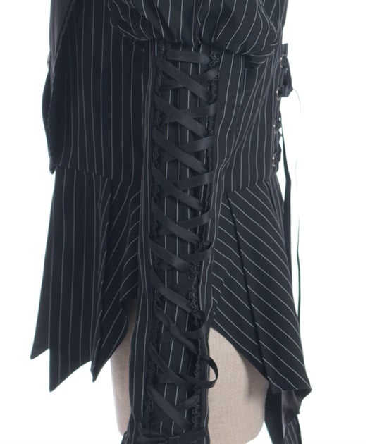 Chalmiere ~ Striped Lace-Up Jacket by Axes Femme