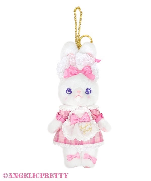 Sugary Tartan Check Lyrical Bunny Plush Charm by Angelic Pretty