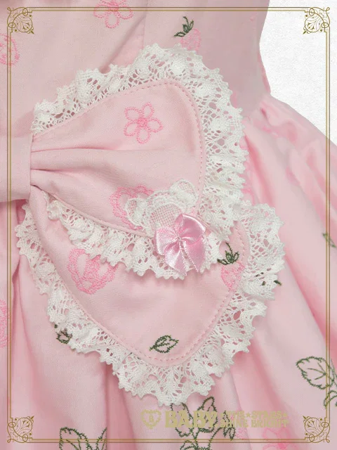Kumya's Strawberry Garden Embroidery JSK I by Baby, the Stars