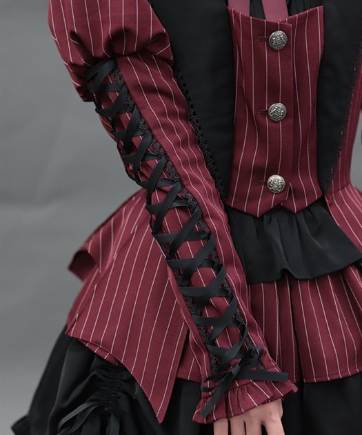 Chalmiere ~ Striped Lace-Up Jacket by Axes Femme