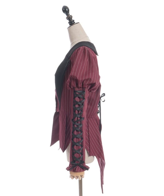 Chalmiere ~ Striped Lace-Up Jacket by Axes Femme