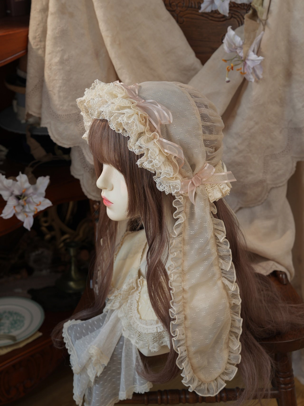 HoshibakoWorksサマーアリス ソフトボンネット Hoshibako Works ~ Summer Alice Soft Bonnet by Chinese Indie Brand