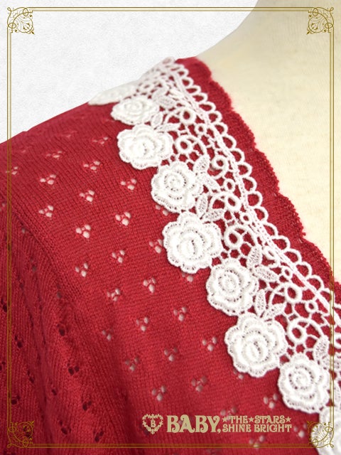 新品タグ付き BABY ローズレース姫袖ボレロ オフ白 Rose Lace Princess Sleeve Bolero by Baby, the Stars Shine Bright
