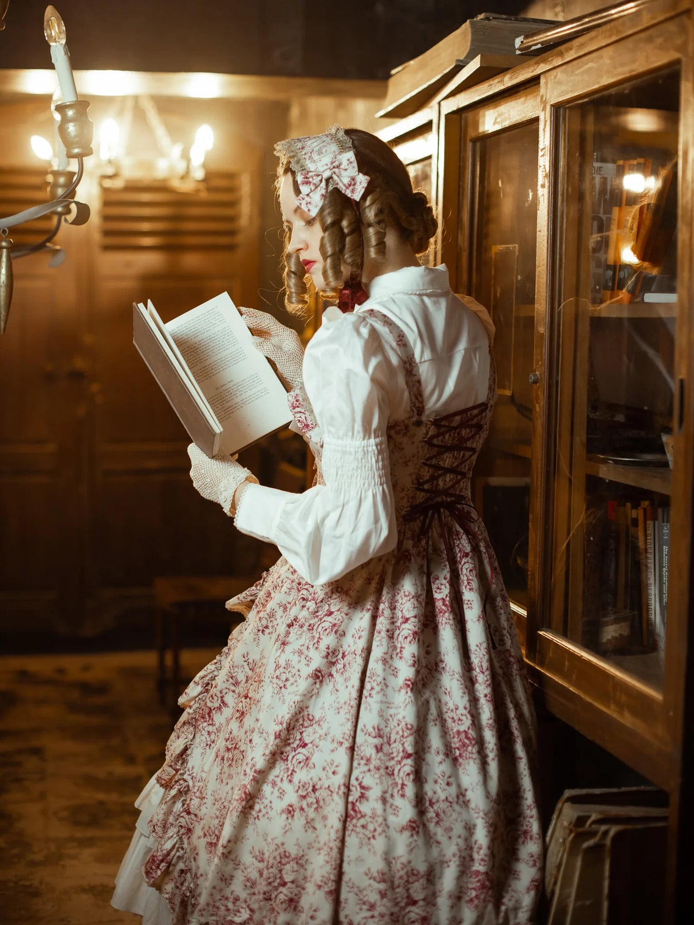 Toile de Rococo Bouquet Frill Ribon JSK by Victorian Maiden