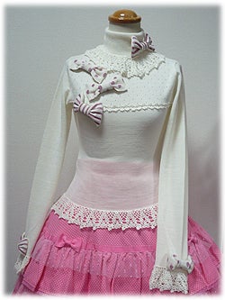 Pop Ribbon Knit Turtleneck by Angelic Pretty