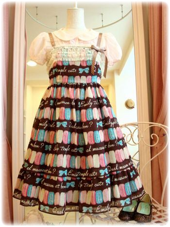 Macaron Print Sleeveless OP by Emily Temple Cute