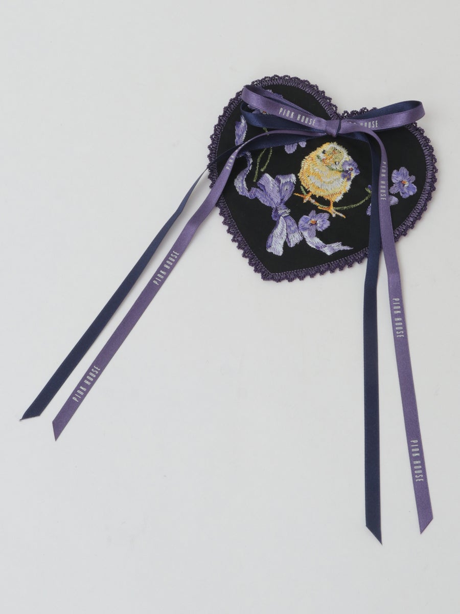Little Violet Embroidery Heart Patch by Pink House