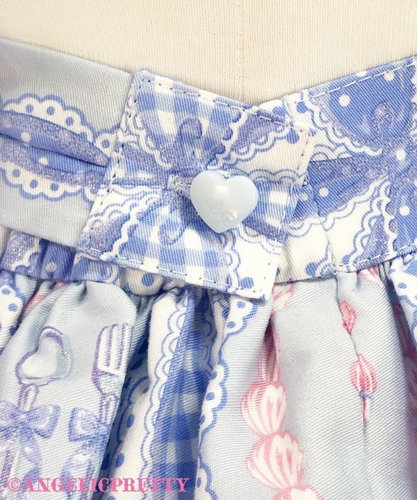 Bunny Ribbon Parfaiteria Apron Style Skirt by Angelic Pretty