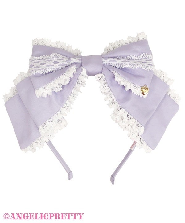 Humming Ribbon Head Bow (Solid) by Angelic Pretty