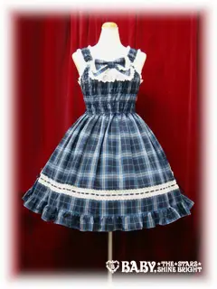 Tartan Check Shirring Princess JSK (2009 1st Release) by Baby, the