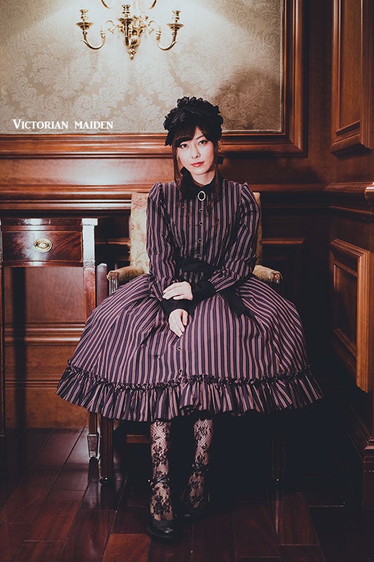 【新品未使用】Victorian Maiden ストライプミニハット Regimental Stripe OP (2020) by Victorian Maiden