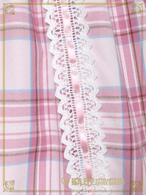 Original Tartan Check Babydoll JSK and Princess Drop Headdress Set