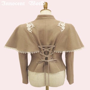 Short Coat with Climbing Rose Lace Cape by Innocent World
