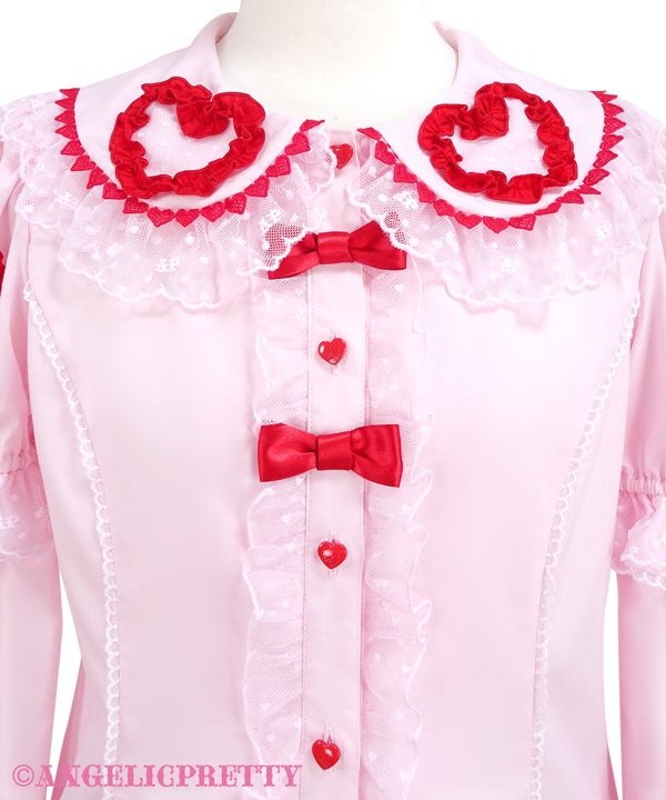 Frill Heart Sleeve Blouse by Angelic Pretty